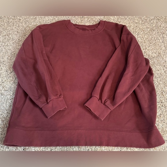 lululemon athletica Tops - Lululemon Perfectly Oversized Crew Smoky Red